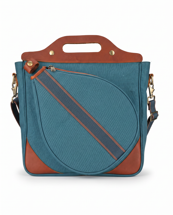 Custom Canvas Tennis Bag, Teal