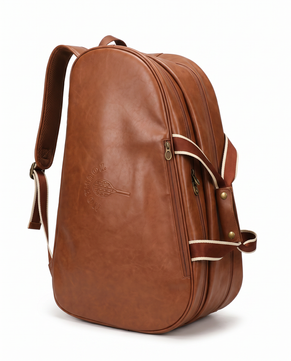 Custom Heritage Leather Backpack, Tan