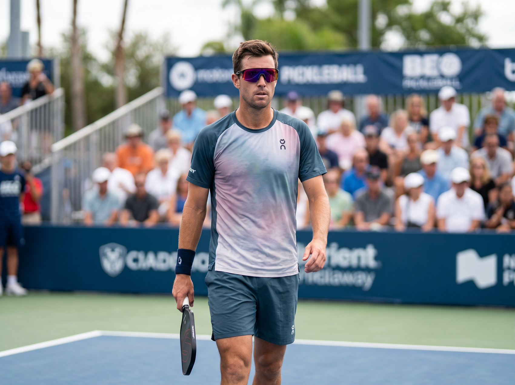 Pro athlete wearing Custom Apex sunglasses