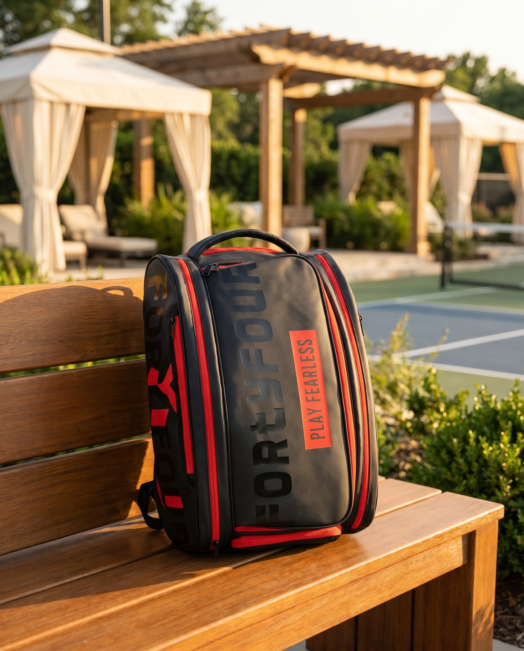 Custom Padel Bag, Black & Red