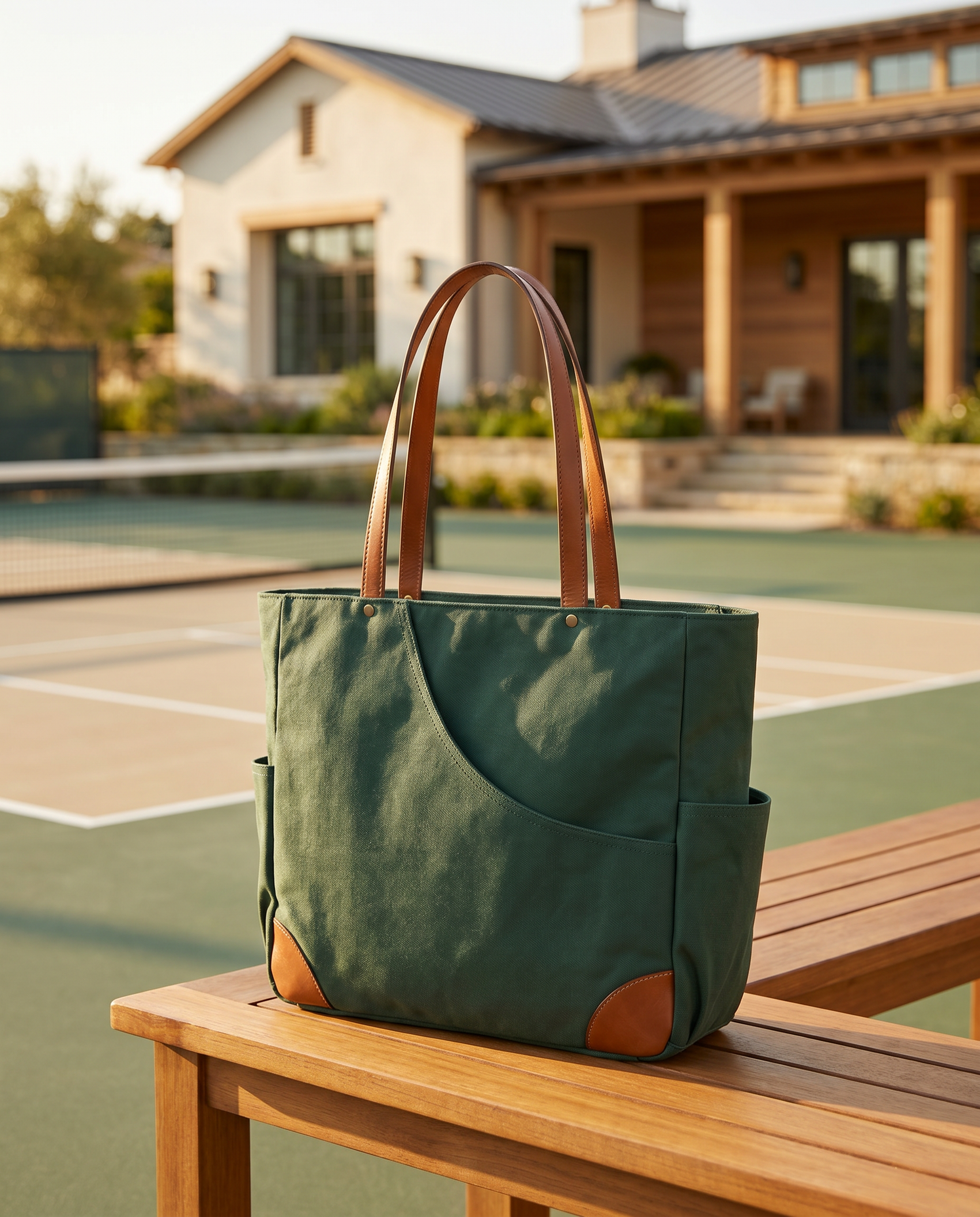 Custom Canvas Padel Tote, Green