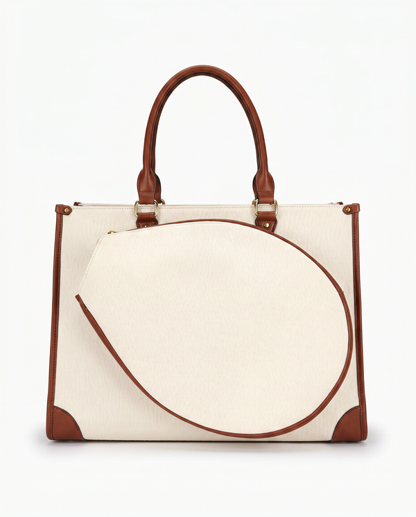 Custom Canvas Tennis Tote, Cream