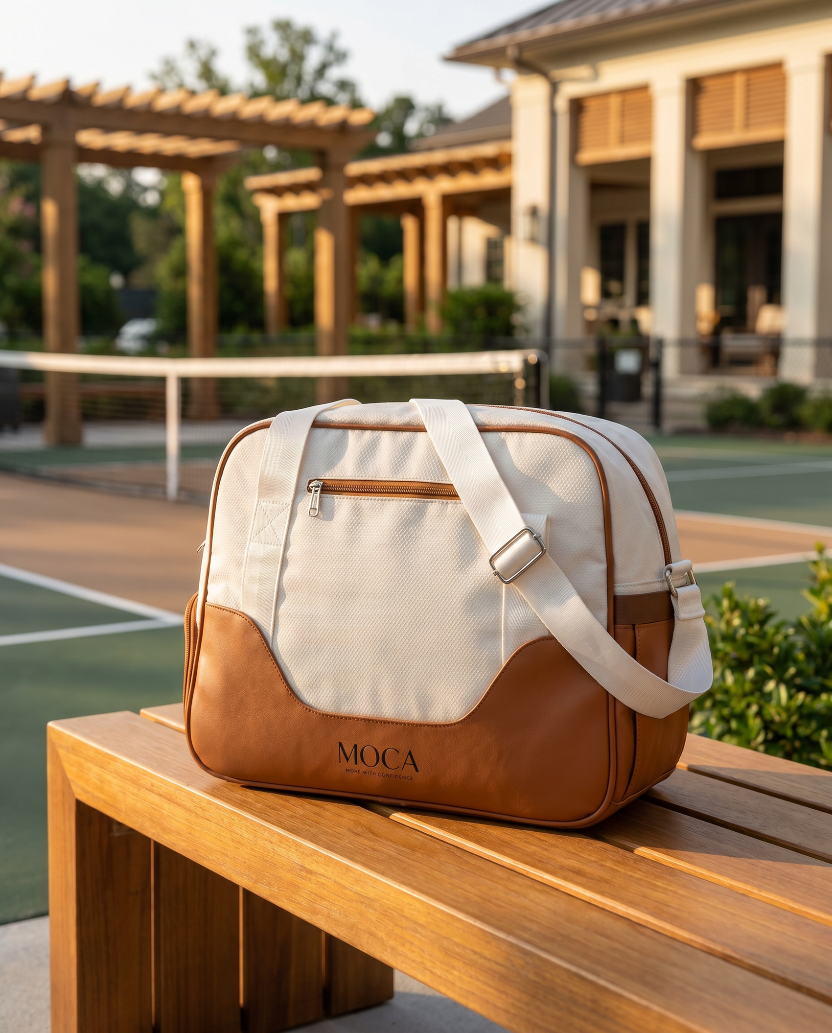Custom Club Duffel, Cream & Tan