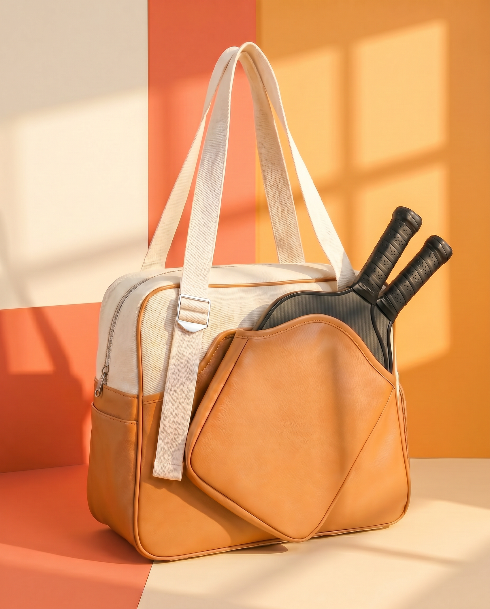 Custom Club Duffel, Cream & Tan