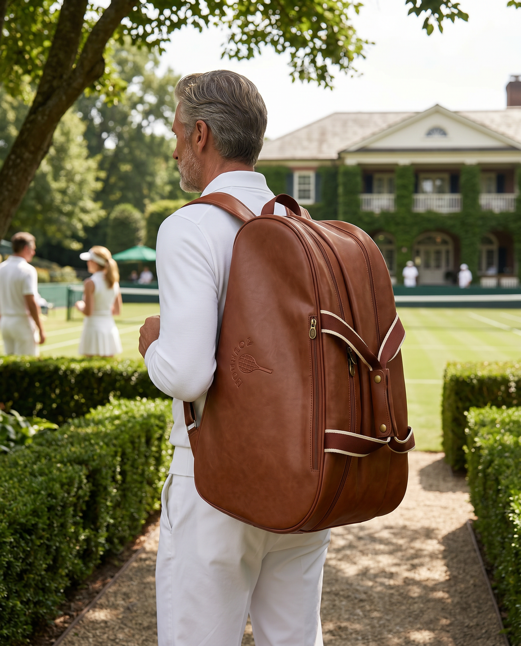 Custom Heritage Leather Backpack, Tan