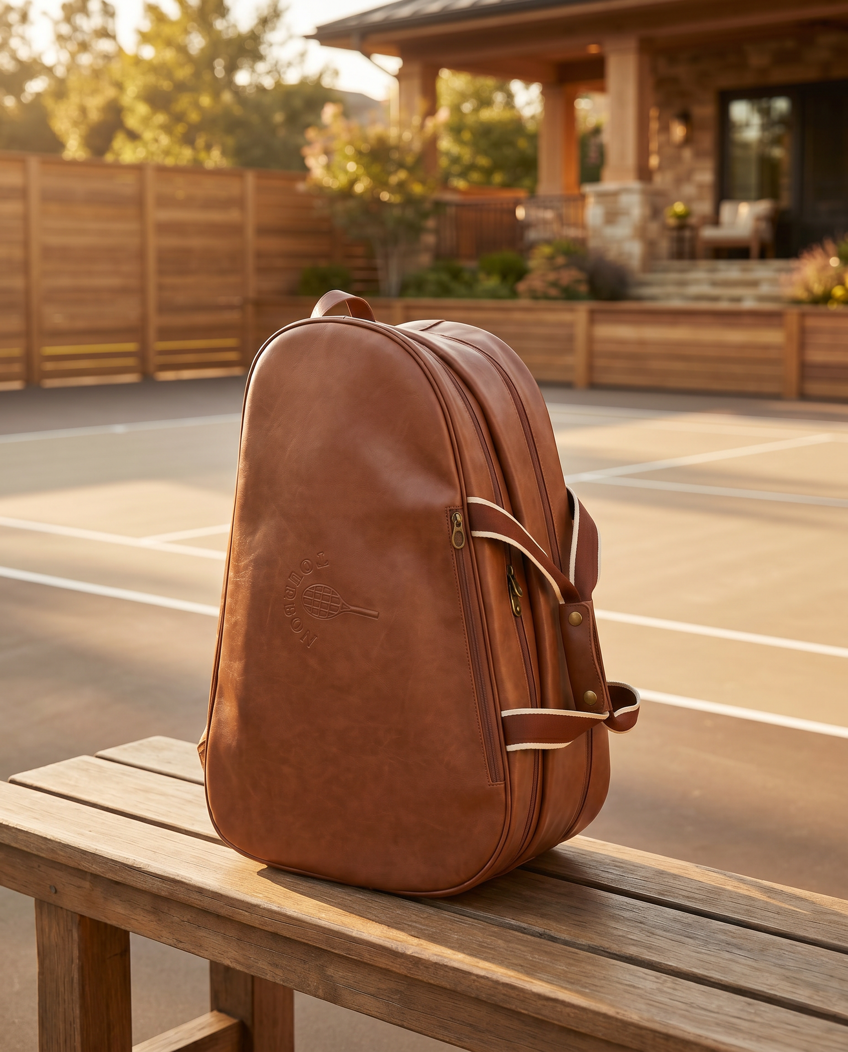 Custom Heritage Leather Backpack, Tan