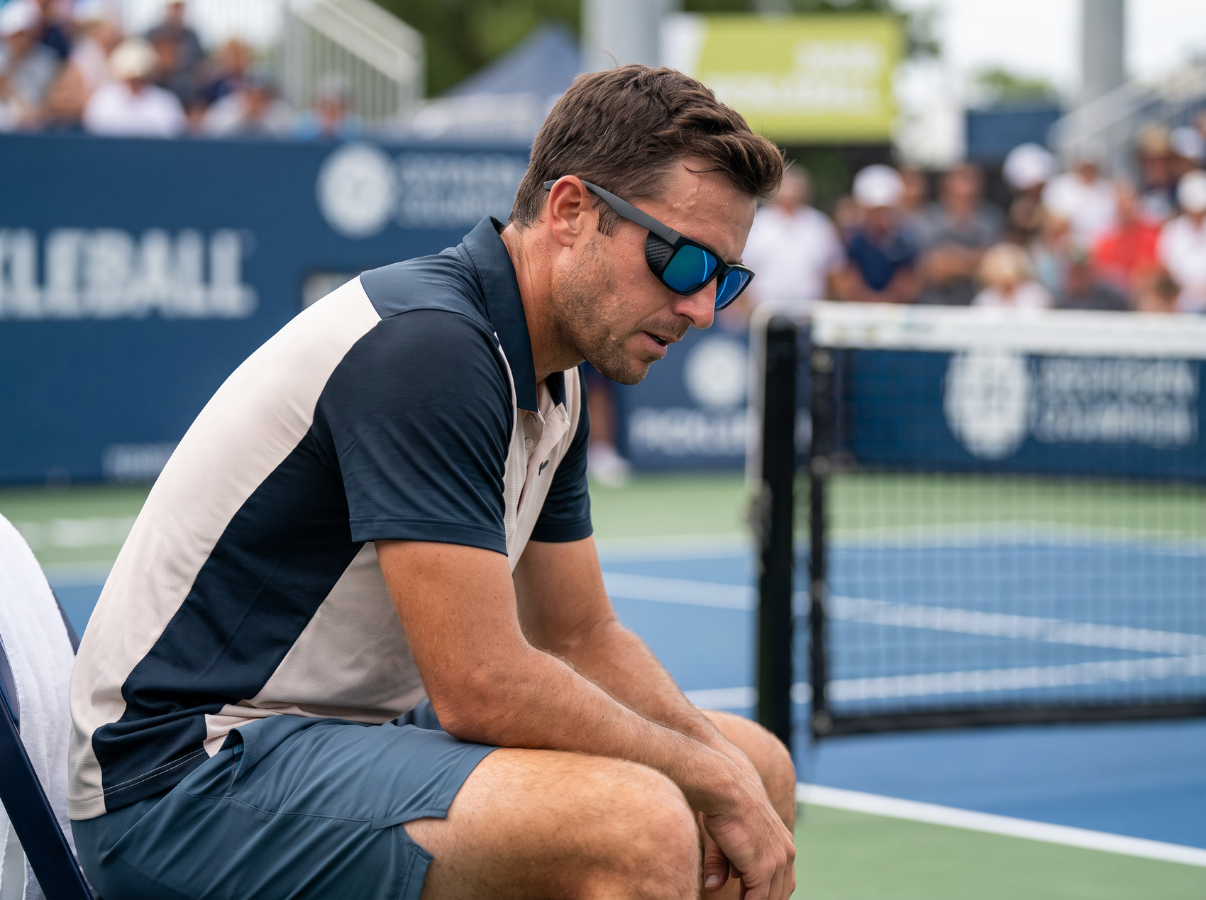Pro athlete wearing Custom Baseline sunglasses