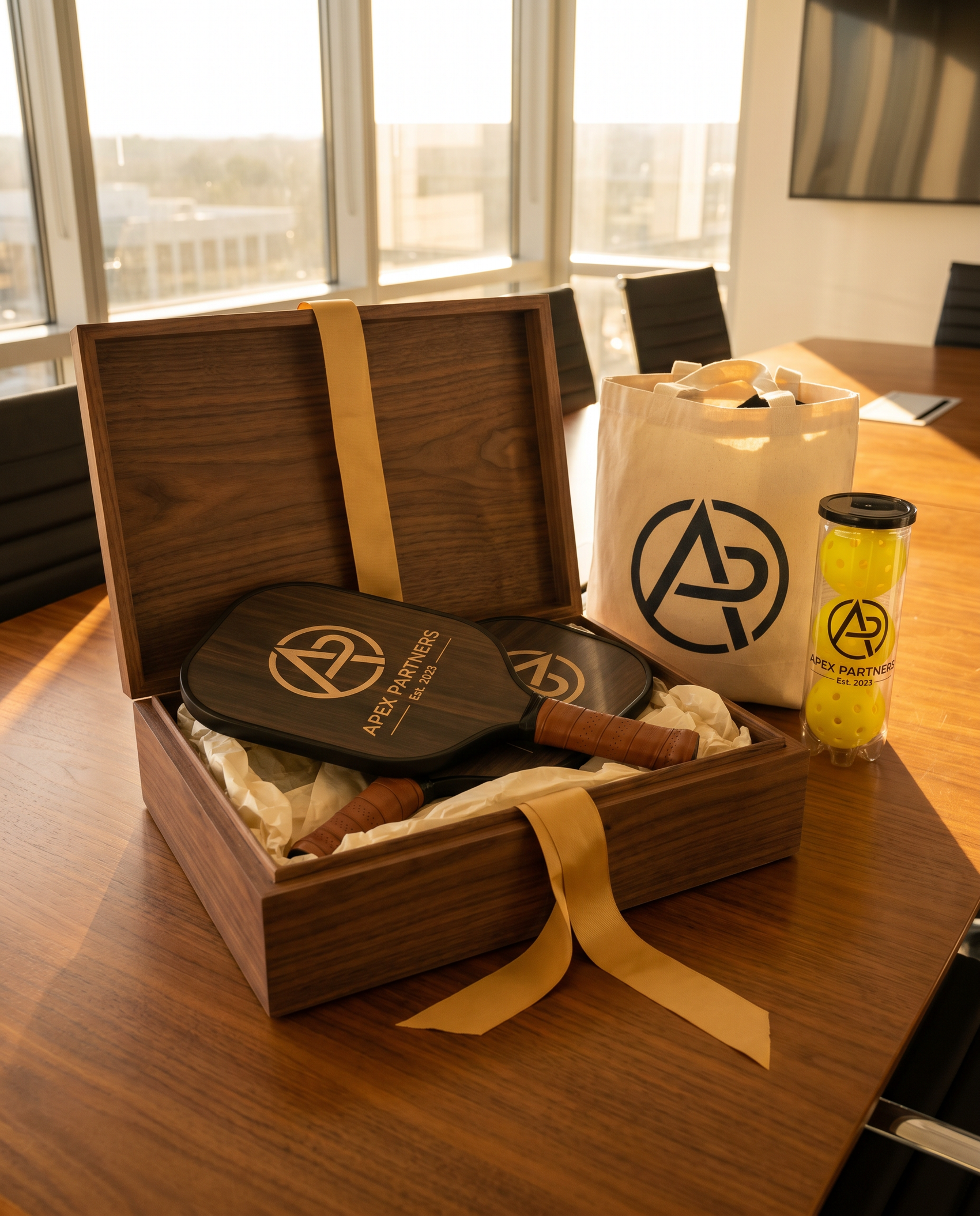 Custom paddle corporate gift box