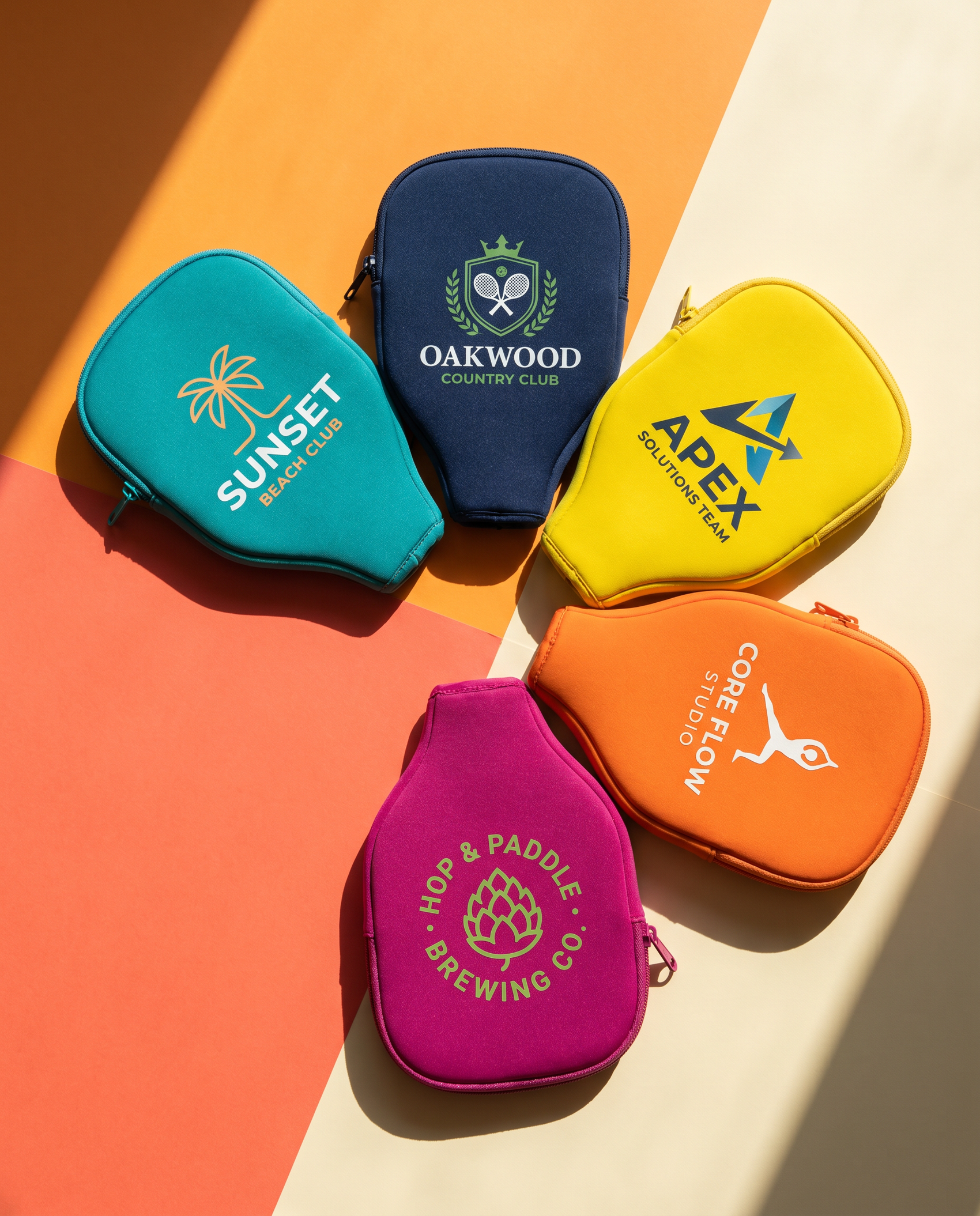 Custom branded paddle covers