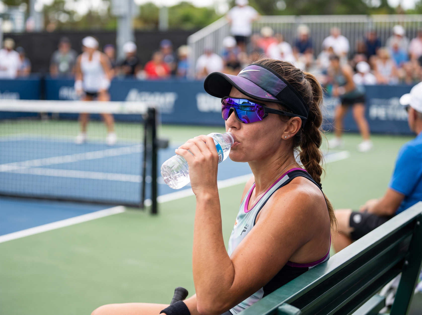 Pro athlete wearing Custom Circuit sunglasses