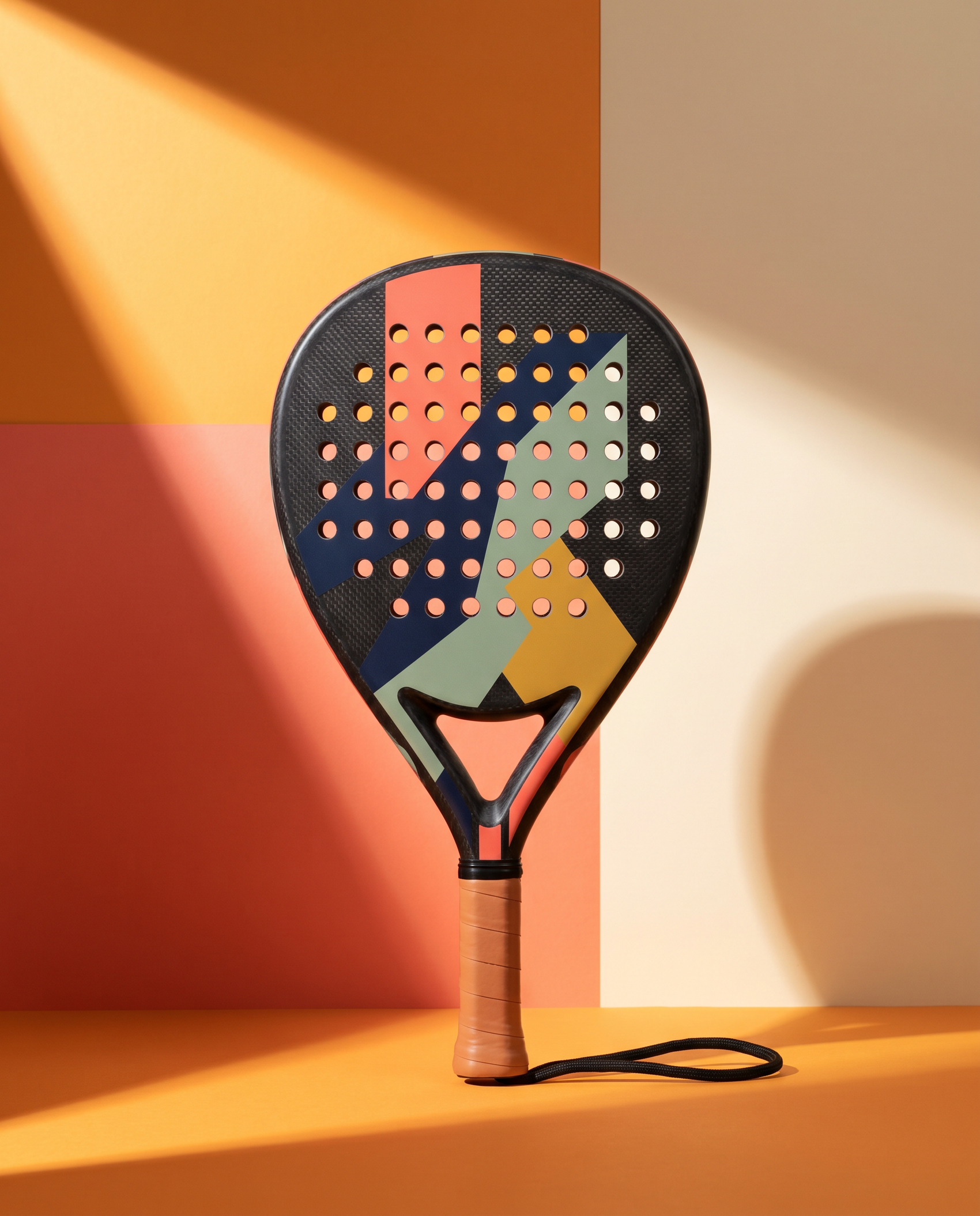 Custom padel paddle sample with your design on the face