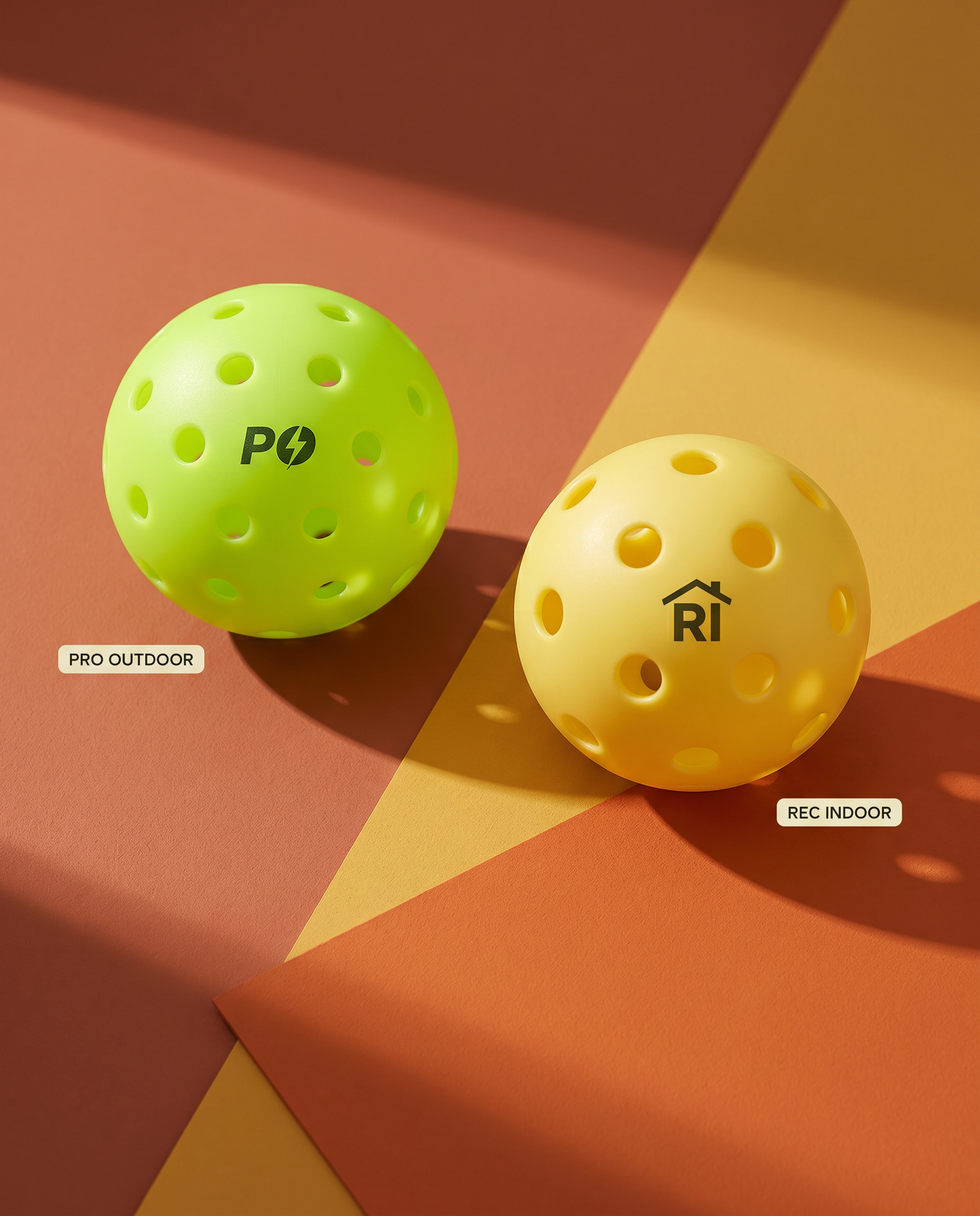 Pro outdoor vs recreational pickleballs
