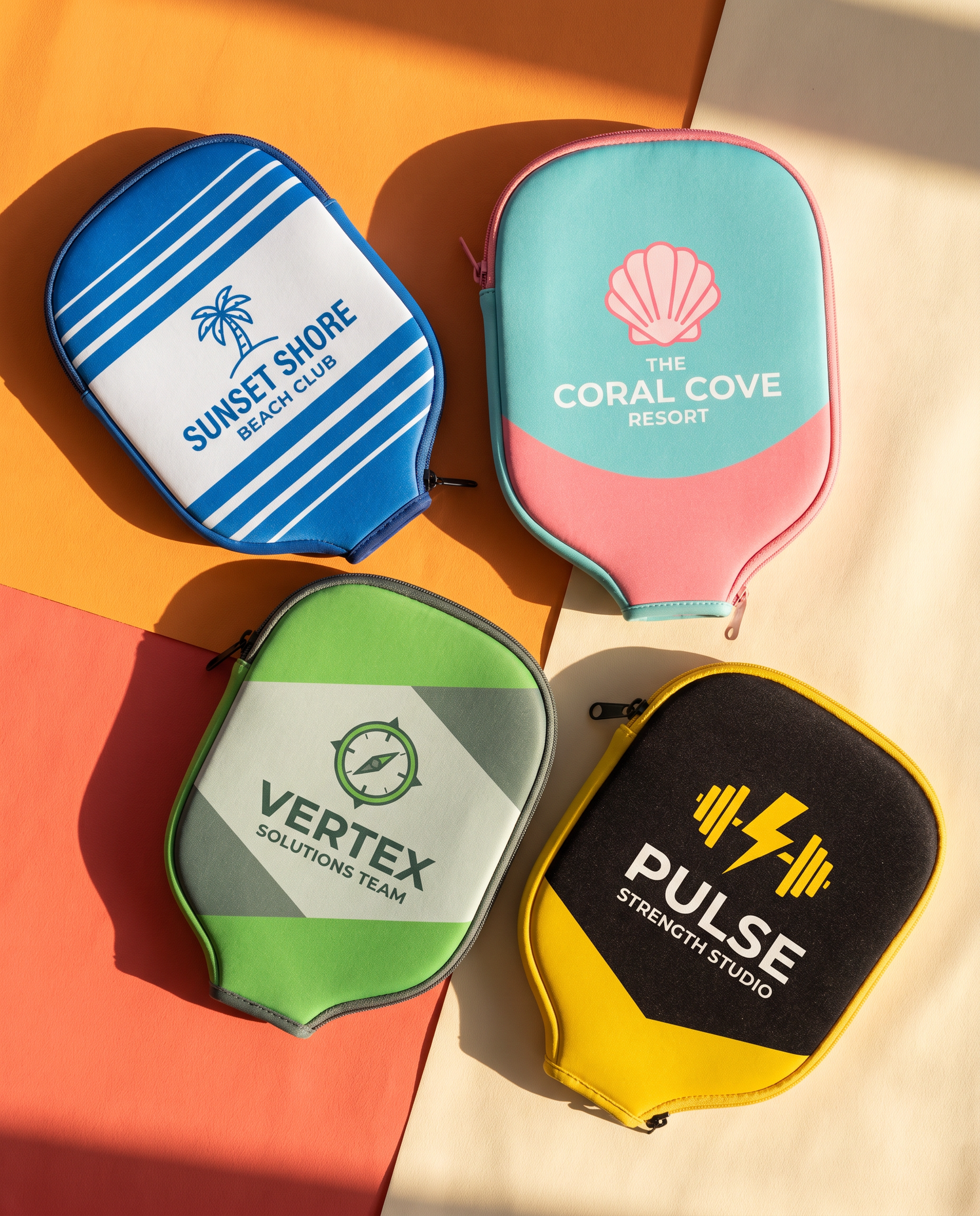 Branded neoprene paddle covers